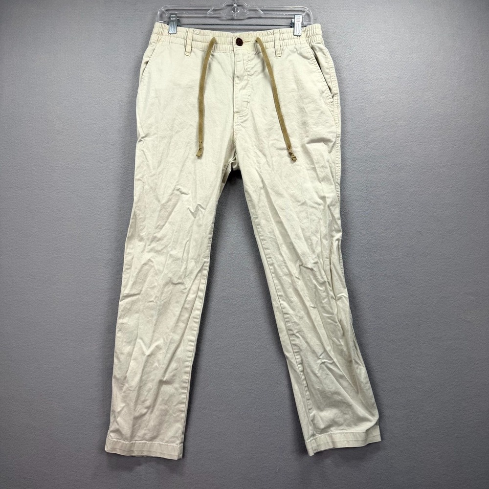 Line‎ of Trade Pants Mens Medium 30x28* Beige Utility Work Stretch Drawstring